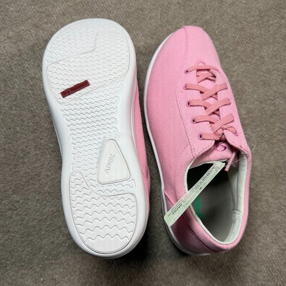 Apex Ellen Casual Shoes Womens 7.5 Wide Light Pink Canvas Lace Up Sneakers NWT - Picture 4 of 6